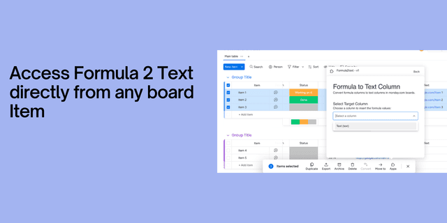 Select formula column