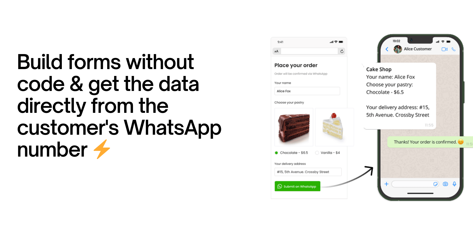 WhatsApp Forms Demo Interface Mobile